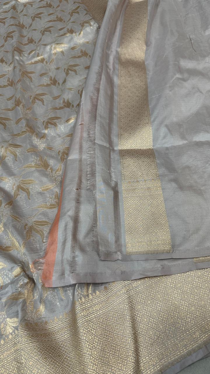 Pure Katan Silk All Over Saree with Alfi Meena – Vibrant Banarasi Elegance with Artistic Detailing